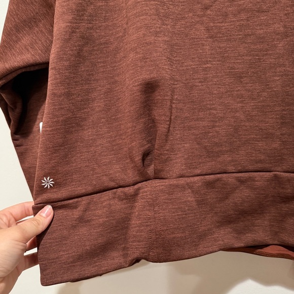 New Athleta Altitude Polartec Half Zip Sweatshirt Womens XL Mahogany Brown Fall - Picture 9 of 14